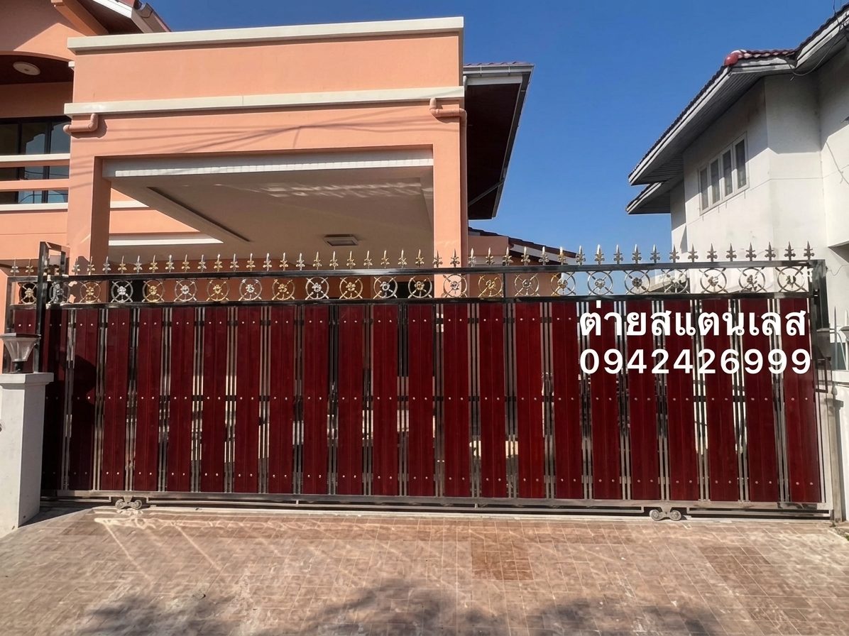 รับทำประตูสแตนเลสลายไม้ใกล้ฉัน